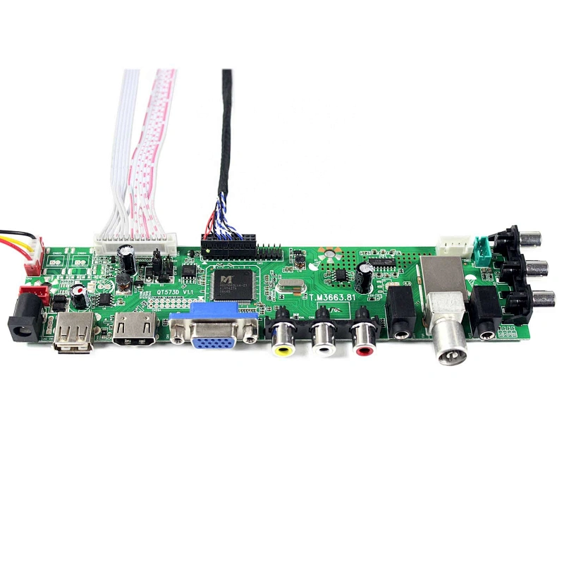 HDMI VGA AV USB ATV DTV LCD Controller Board T.M3663.81for 14.1inch/15.4inch 1280x800 lcd panel