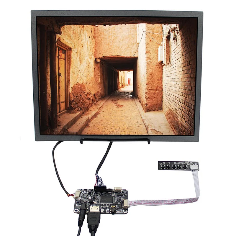 15inch DV150X0M-N10 1024x768 Contrast Ratio 1000:1 Full Viewing Angle LCD Screen with HD-MI LCD Controller Board