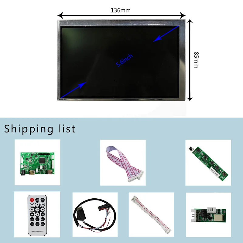 5.6inch LTD056ET3A 1024X600 LCD Screen with HD-MI USB LCD Controller Board
