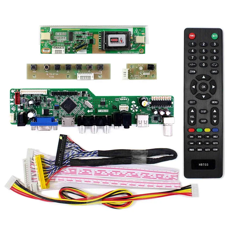 HD MI VGA AV USB LCD Controller Board For 15.4