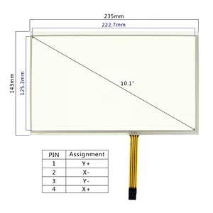 10.1inch 4-Wire Resistive Touch Panel Screen VS101TP-A1 with USB Controller Card