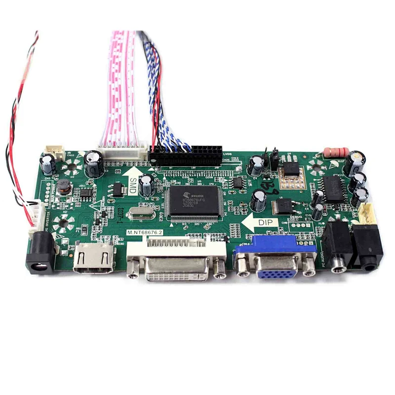 HD MI VGA DVI LCD Controller Board M.NT68676 with LVDS 40 pins 10.1inch M101NWWB 1280X800 LCD Screen With Capacitive Touch Panel