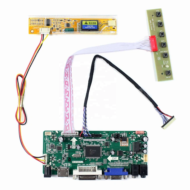 HD MI DVI VGA AUDIO LCD Controller Board M.NT68676 Work for LVDS Interface 12.1inch 1024x768 lcd screen