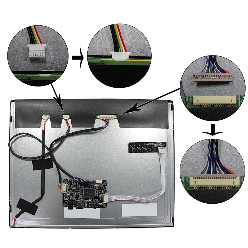 15inch DV150X0M-N10 1024x768 Contrast Ratio 1000:1 Full Viewing Angle LCD Screen with HD-MI LCD Controller Board