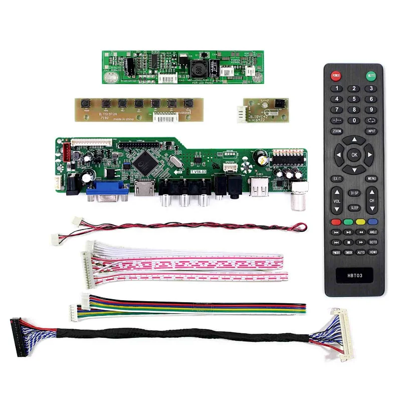 HD MI VGA AV USB RF LCD Controller Board T.V56.03 for 21.5inch 1920x1080 lcd screen