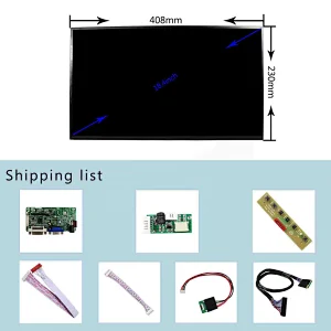 18.4inch CLAA184FP01 1920X1080  Full Viewing Angle LCD Screen with DVI VGA LCD Controller Board