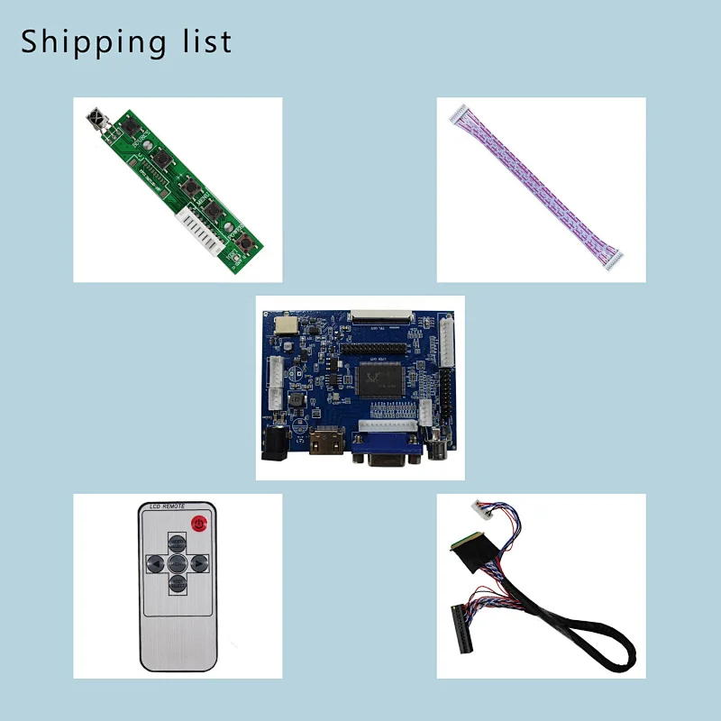 HDMI VGA 2AV LCD Controller Board Work With 10.1inch 1024x600 LTN101NT02  B101AW03  N101L6  BT101IW03  CLAA101BN01  HSD101PFW2