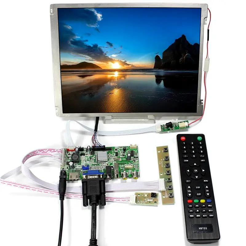 USB LCD Controller board V59 with 10.4inch LCD panel replacement G104SN03 V1
