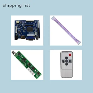 HDMI+VGA+2AV LCD Controller Board Work For 6.5inch 7inch 8inch 9inch 800x480 AT065TN14 AT070TN90 AT080TN64 AT090TN10 AT070TN92 HDMI+VGA+2AV lcd controller board lcd board for  at070tn92 VGA Board for at070tn92 at070tn90