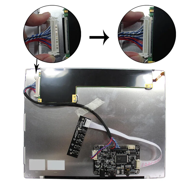 12.1inch LQ121S1LG75 Resolution 800X600 LVDS LCD Screen with HD-MI Audio LCD Controller Board