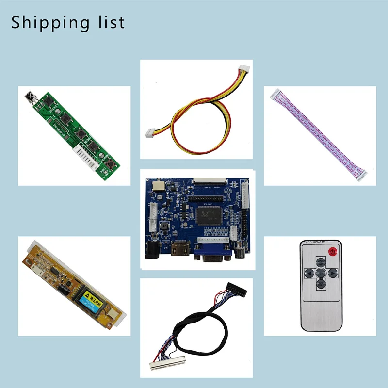 15.6inch 1366x768 LP156WH1 LTN156AT01 N156B3 B156XW01 CLAA156WA01A LVDS LCD Screen HD-MI VGA 2AV LCD Controller Board