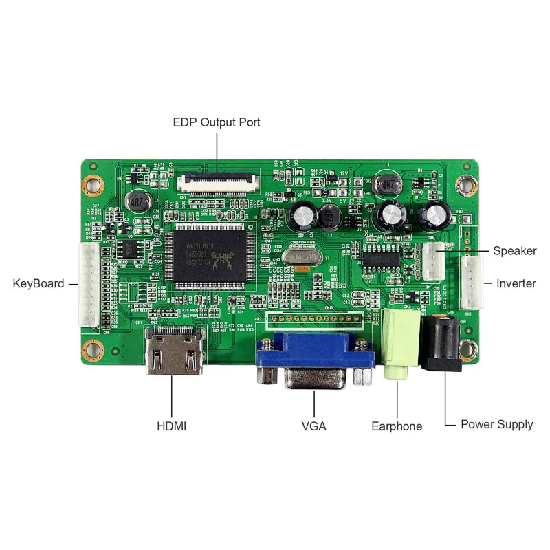 HDMI VGA LCD Controller Board  for 1920x1080 30Pin EDP LCD Screen 11.6inch 13.3inch 14inch 15.6inch 17.3inch N116HSE-EA1N133HSE-EA1 N133HSE-EB3 B140HAN01.0 B140HAN01.3 B156HAN01.1 NV156FHM-N41 N173HCE-E31 LP173WF4-SPF4 lcd