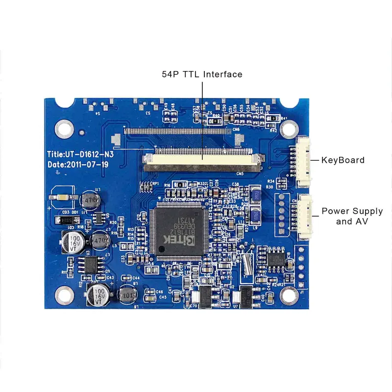 2AV LCD Controller Board Work for 54Pin TTL LQ035NC111 TFT-LCD Screen Panel lq035nc111 av lcd controller board LCD Driver Board LCD Controller Board