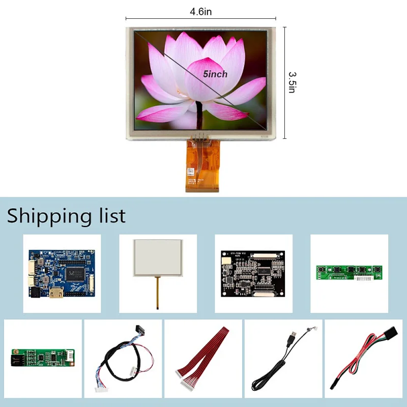 5inch ZJ050NA-08C 640X480 TFT-LCD 5