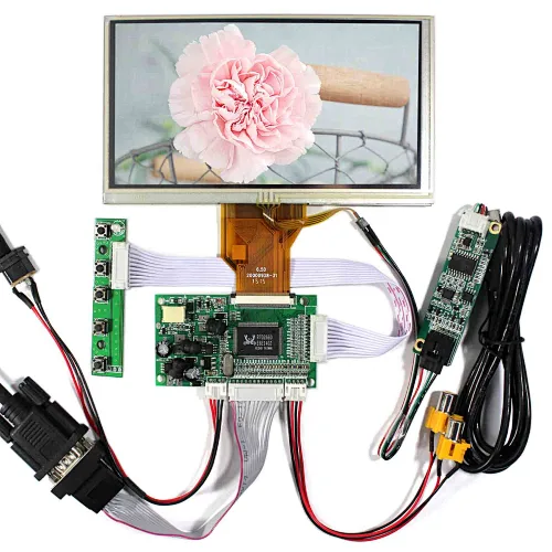 6.5inch AT065TN14 800X480 LCD Screen 4-Wire Resistive Touch Panel with VGA+2AV LCD Controller Board