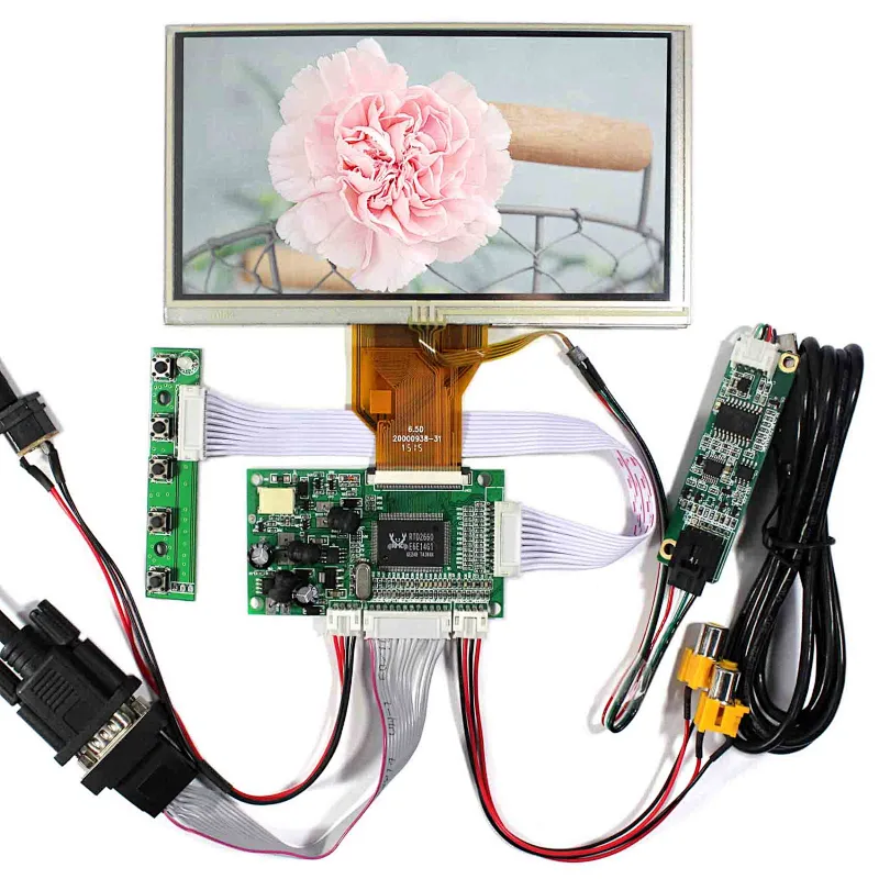 6.5inch AT065TN14 800X480 LCD Screen 4-Wire Resistive Touch Panel with VGA+2AV LCD Controller Board