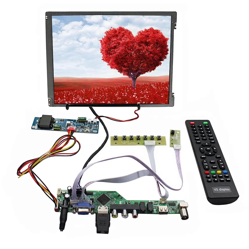 10.4inch 800X600 1000nit High Brightness LCD Screen With HDMI VGA AV USB RF LCD Controller Board
