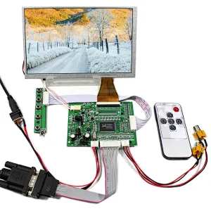 7inch A070VW04 800X480 TFT-LCD Screen with VGA+AV LCD Controller Board 7inch A070VW04 800X480 lcd controller pcb board 7inch 800x480 lcd 7inch 800x480 lcd with vga av controller board
