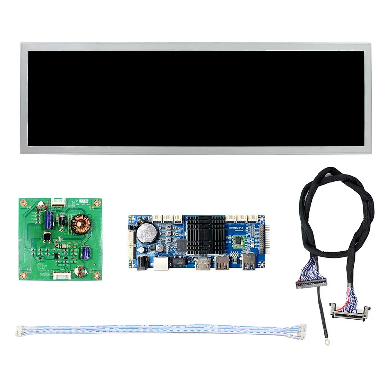 28.6 inch VSFHD286IIE01 1920X540 Stretched Bar Display IPS LCD Screen With Android 4.4 LCD Controller Board