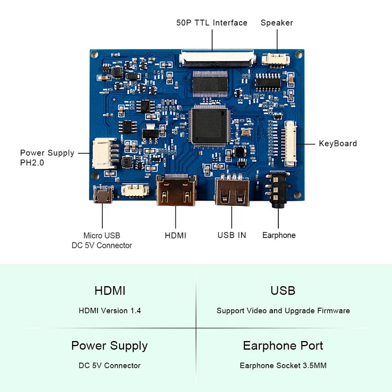 7inch IPS VS070T-006A 1024x600 TFT-LCD Screen With HD-MI USB LCD Controller Board 7inch 1024x600 lcd screen 7inch lcd screen 7inch ips lcd 1024x600 lcd screen 7inch lcd screen with hdmi usb controller board