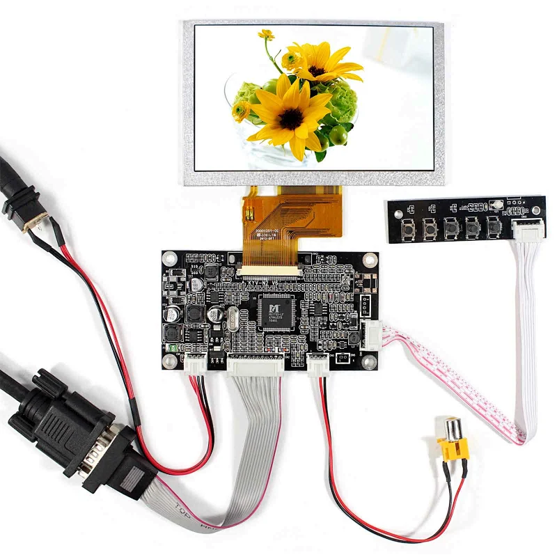 VS050T-001A 800X480 5inch TFT-LCD Screen VGA+AV LCD Controller Board lcd 5inch 800x480 5 inch 800x480 lcd screen 5inch screen with vga av controller board lcd controller pcb board lcd 800x480 led lcd controller board