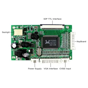 6.5inch AT065TN14 800X480 LCD Screen with VGA+2AV LCD Controller Board