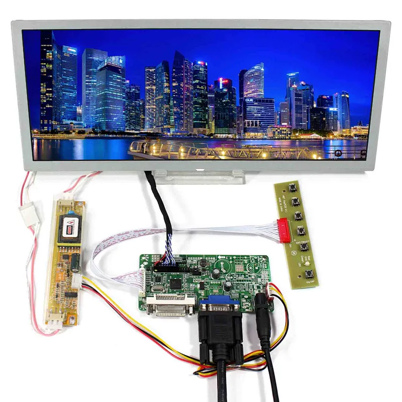 12.3inch LQ123K1LG03 1280X480 TFT-LCD Screen With VGA DVI LCD Controller Board