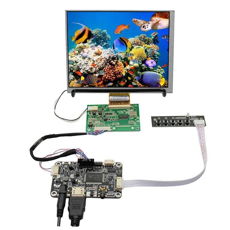 7inch CLAA070MA0ACW 800X600 4:3 TFT-LCD Screen With HD-MI Audio LCD Controller Board 7inch CLAA070MA0ACW 800X600 7inch 800x600 lcd 7inch lcd screen with hdmi controller board hdmi lcd controller board