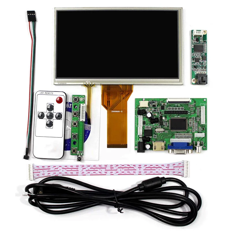 7inch AT070TN92 800X480 LCD With 4-Wire Resistive Touch Panel + HDMI VGA+2AV LCD Controller Board 7inch AT070TN92 800X480 hdmi lcd controller board 7inch 800x480 lcd screen HDMI VGA AV lcd controller board for 7 inch 800x480 resistive touch panel