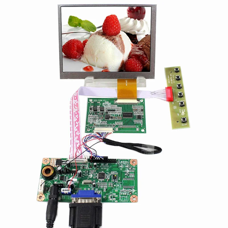 5.6inch AT056TN52 640X480 4:3 TFT-LCD Screen With VGA LCD Controller Board