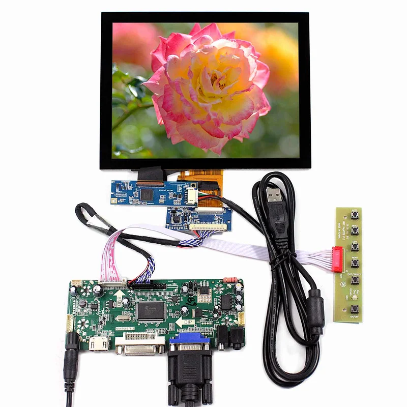 8inch EJ080NA-04C 1024X768 TFT-LCD Screen Capacitive Touch Panel With HDMI VGA DVI LCD Controller Board