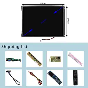 10.4inch 800X600 1000nit High Brightness LCD Screen With HDMI VGA AV USB RF LCD Controller Board