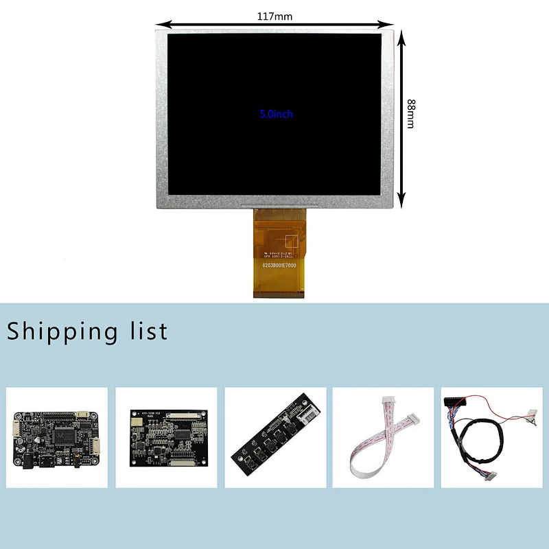 5 inch TFT-LCD ZJ050NA-08C 640×480 Screen With HD-MI Audio LCD Controller Board