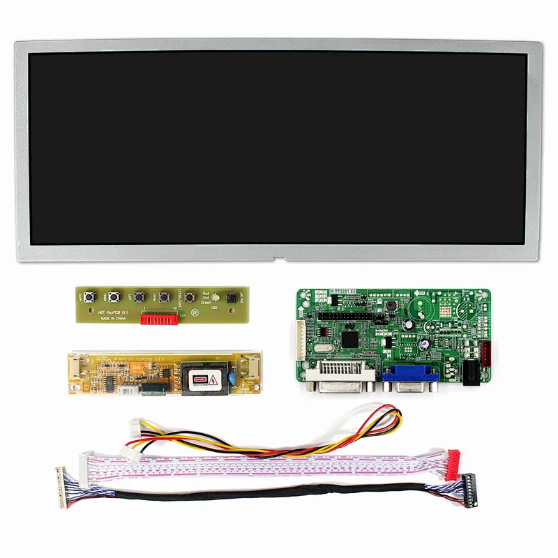 12.3inch LQ123K1LG03 1280X480 TFT-LCD Screen With VGA DVI LCD Controller Board