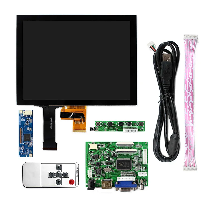 8inch EJ080NA-04C 1024X768 TFT-LCD Screen with HDMI+VGA+2AV LCD Controller Board
