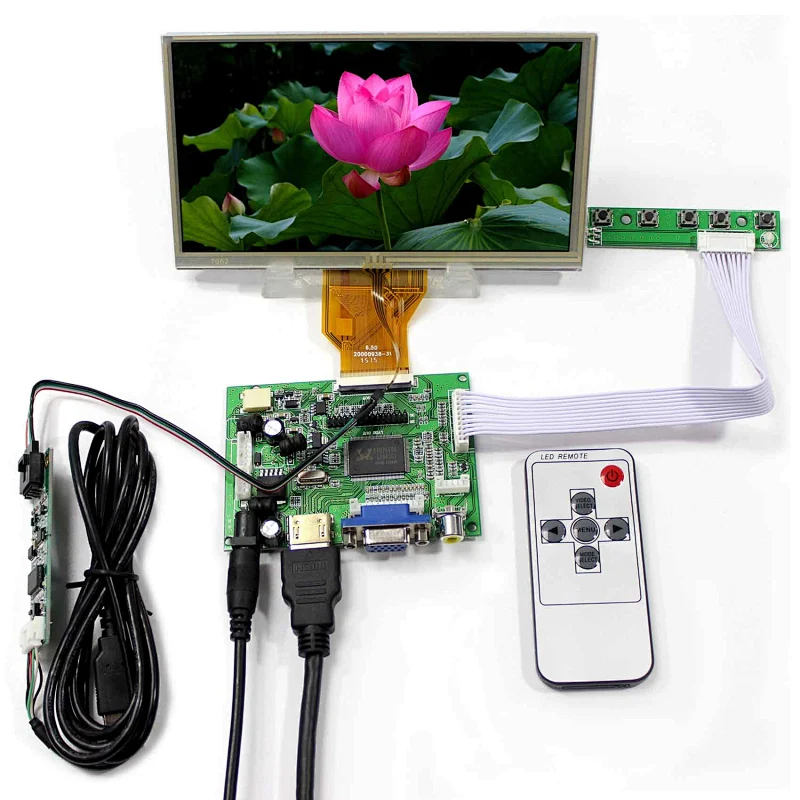 6.5inch AT065TN14 800X480 LCD 4-Wire Resistive Touch Panel Screen with HDMI VGA+2AV LCD Controller Board