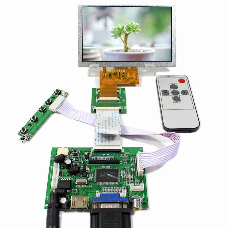 5inch VS050T-002A 800X480 TFT-LCD Screen With HDMI+VGA+2AV LCD Controller Board screen lcd 800x480 lcd 5inch lcd 800x480 resolution 800x480 pixels lcd screen 5inch lcd screen with hdmi vga av controller board