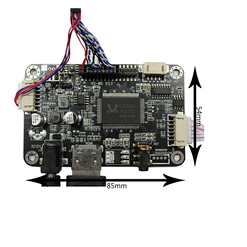 AA078AA01 LCD Screen 7.8inch 800x300 IPS Stretched Bar Screen with HDMI Audio Board