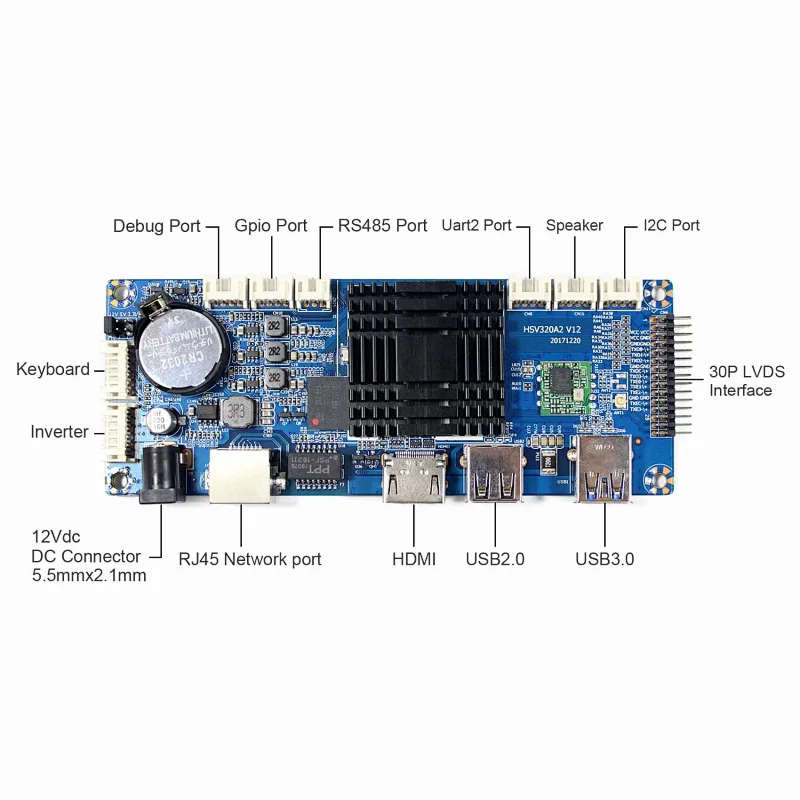 28.6 inch VSFHD286IIE01 1920X540 Stretched Bar Display IPS LCD Screen With Android 4.4 LCD Controller Board