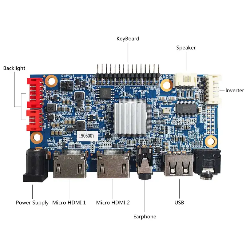 12.3inch 850nit HSD123IPW1-A00 1290X720 TFT-LCD Screen with HDMI USB LCD Controller Board