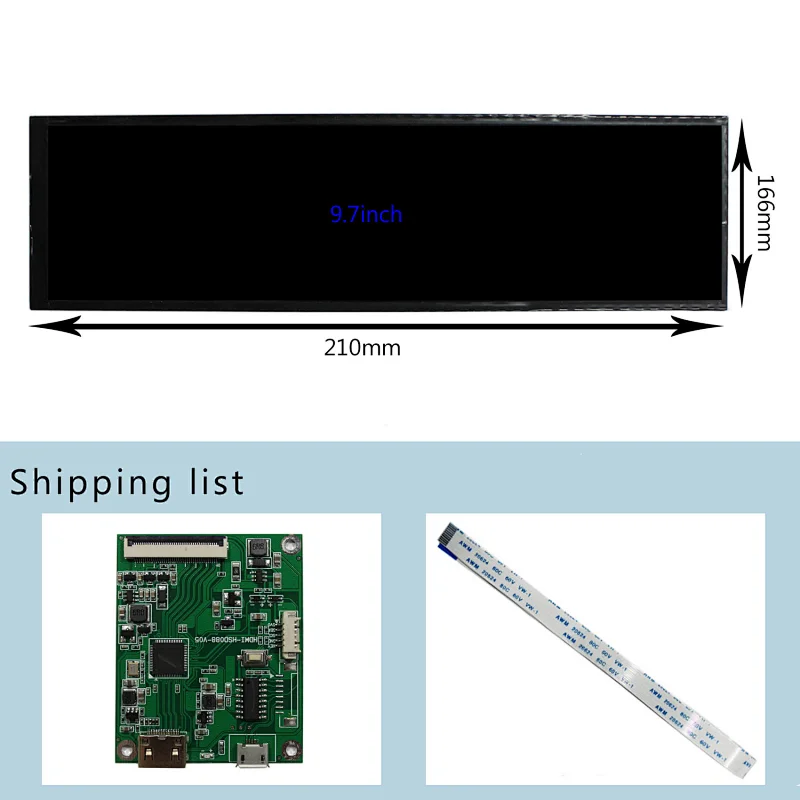 8.8inch HSD088IPW1 1920x 480 IPS TFT-Screen WIth HDMI -MIPI Control Board
