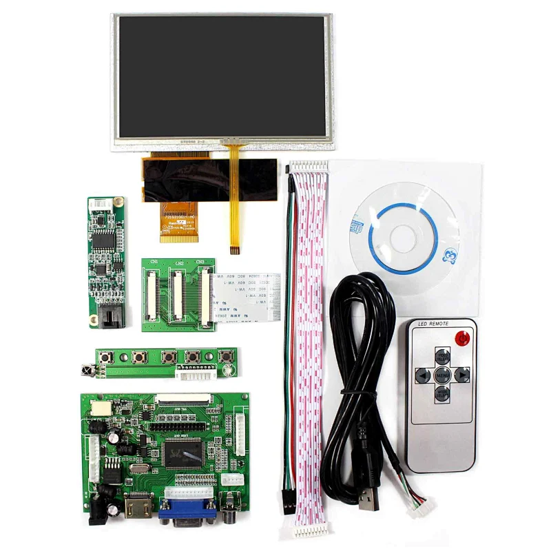5inch HSD050IDW 800X480 TFT-LCD Screen With Touch Panel + HDMI VGA 2AV LCD Controller Board