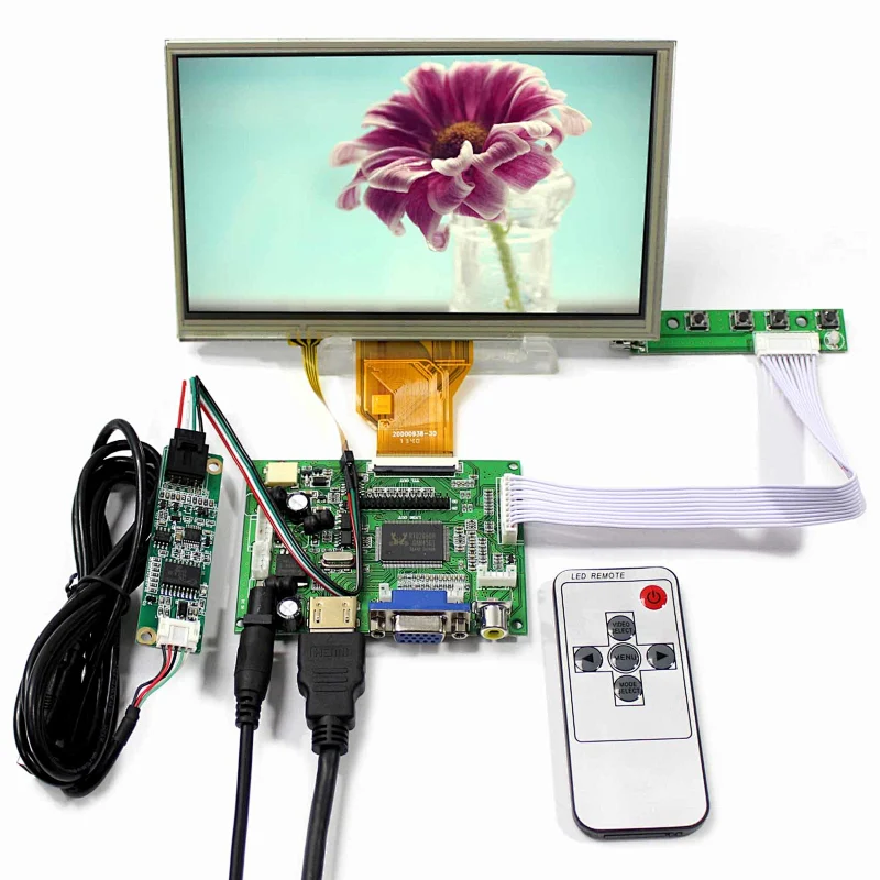 7inch AT070TN90 800X480 TFT-LCD With 4-Wire Resistive Touch Panel + HDMI VGA+2AV LCD Controller Board 7inch AT070TN90 800X480 7inch AT070TN90 Resistive Touch Panel 7inch 800x480 lcd screen with hdmi vga av controller board hdmi lcd controller board