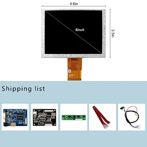 5inch 640X480 WLED ZJ050NA-08C TFT-LCD Screen With HDMI LCD Controller Board