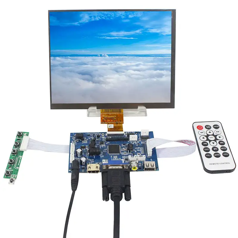8inch HJ080IA-01E 1024X768 IPS TFT-LCD Screen HDMI VGA+2AV LCD Controller Board