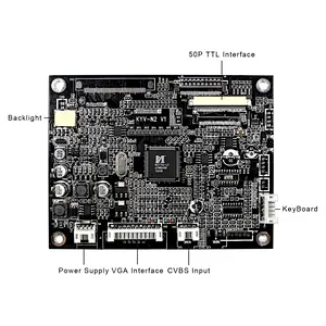 5inch ZJ050NA-08C 640X480 4:3 Aspect Ratio TFT-LCD with VGA+AV LCD Controller Board KYV-N2 V1