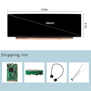 14 inch NV140XTM-N52 3840X1100 IPS Stretch Bar screen TFT-LCD Screen With Mini HDMI Type C LCD Controller
