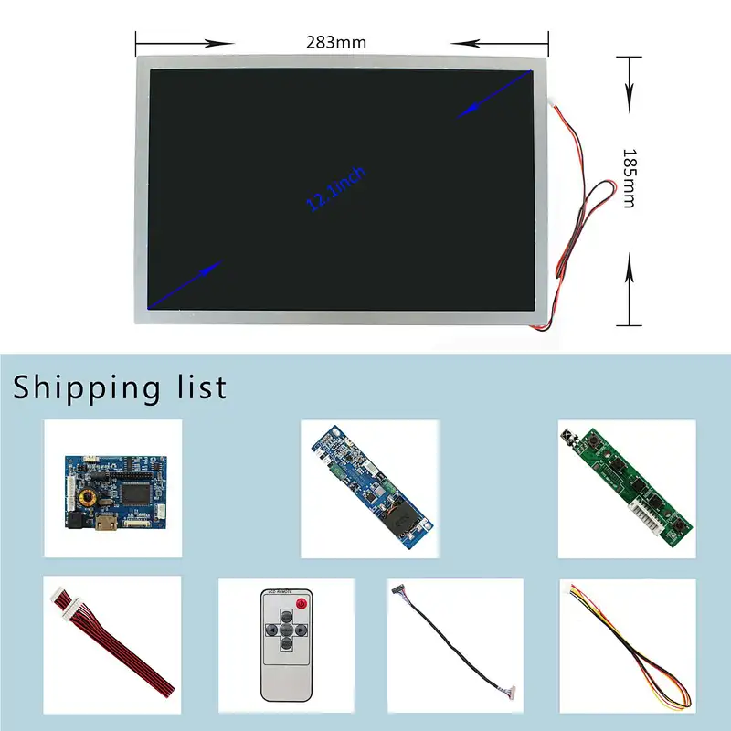 12.1inch AA121TD02 1280x800 1000nit Outdoor Display TFT- LCD Screen With HDMI Audio LCD Controller Board