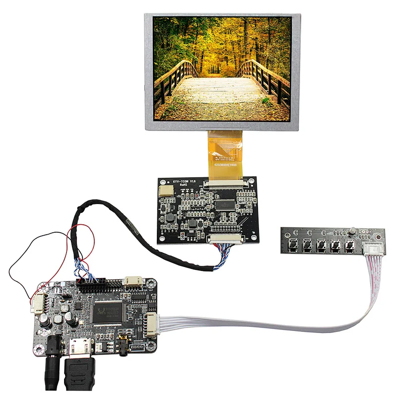 5 inch TFT-LCD ZJ050NA-08C 640×480 Screen With HD-MI Audio LCD Controller Board 5inch 640x480 5 inch lcd screen 5 inch lcd screen with controller board lcd tft screen 5 inch hdmi controller board for lcd