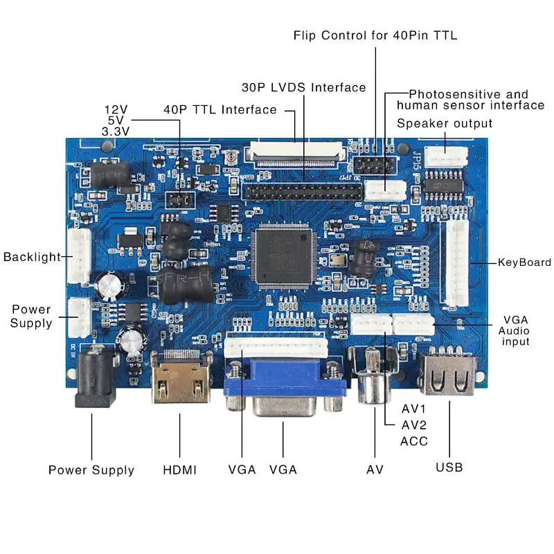 TFT-LCD 3.5inch 800X600 VS035SD1 LCD Screen With HDMI VGA+2AV LCD Controller Board 3.5inch 800x600 hdmi controller board hdmi controller for lcd lcd controller hdmi vga av 800x600 lcd hdmi lcd 800x600 3.5 inch 800x600 lcd